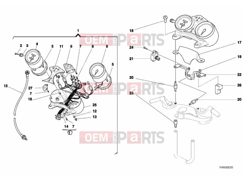 DUCATI 2001 Monster S4 METER » HANDLE BAR