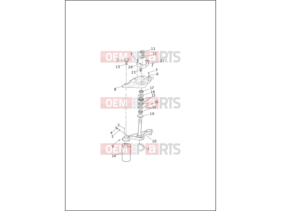 Harley-Davidson 2013 TOURING ULTRA CLASSIC  - FLHTCU FORK BRACKETS, FRONT