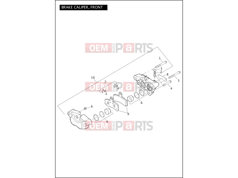 Harley-Davidson 2012 DYNA DYNA SWITCHBACK  - FLD BRAKE CALIPER, FRONT
