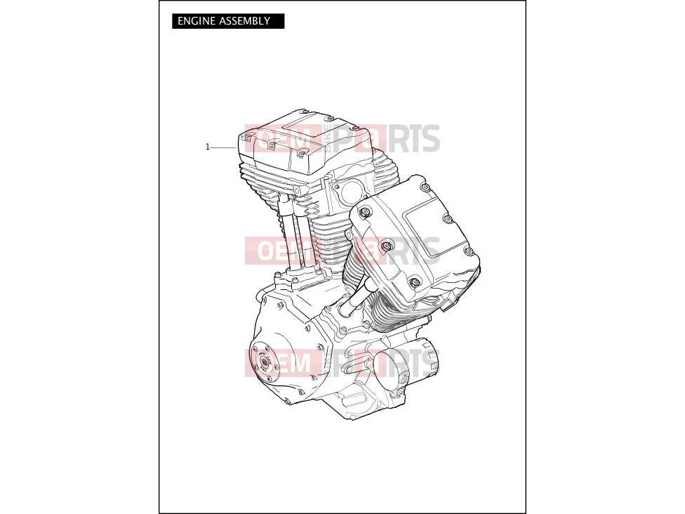 Harley-Davidson 2012 DYNA DYNA SWITCHBACK  - FLD 103 ENGINE ASSEMBLY - TWIN CAM 103â¢