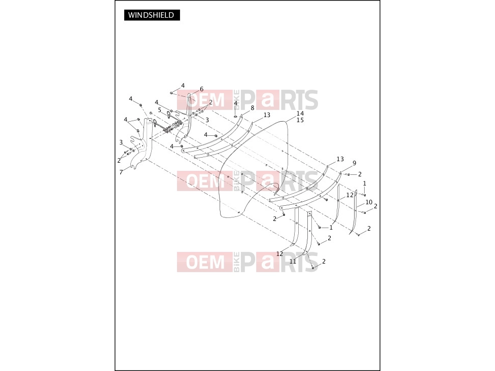 Harley-Davidson 2012 DYNA DYNA STREET BOB  - FXDB WINDSHIELD