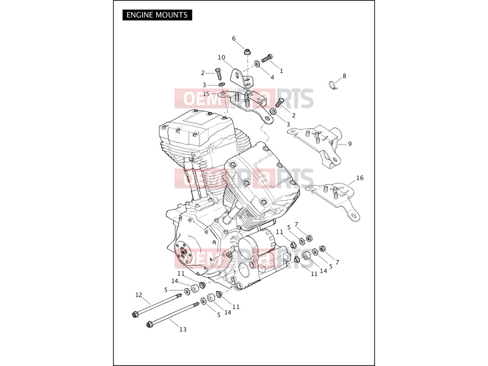 Harley-Davidson 2012 SOFTAIL SOFTAIL SLIM  - FLS ENGINE MOUNTS