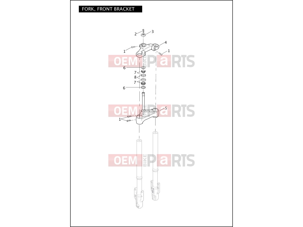 Harley-Davidson 2012 VRSC V-ROD MUSCLE  - VRSCF FORK, FRONT BRACKET