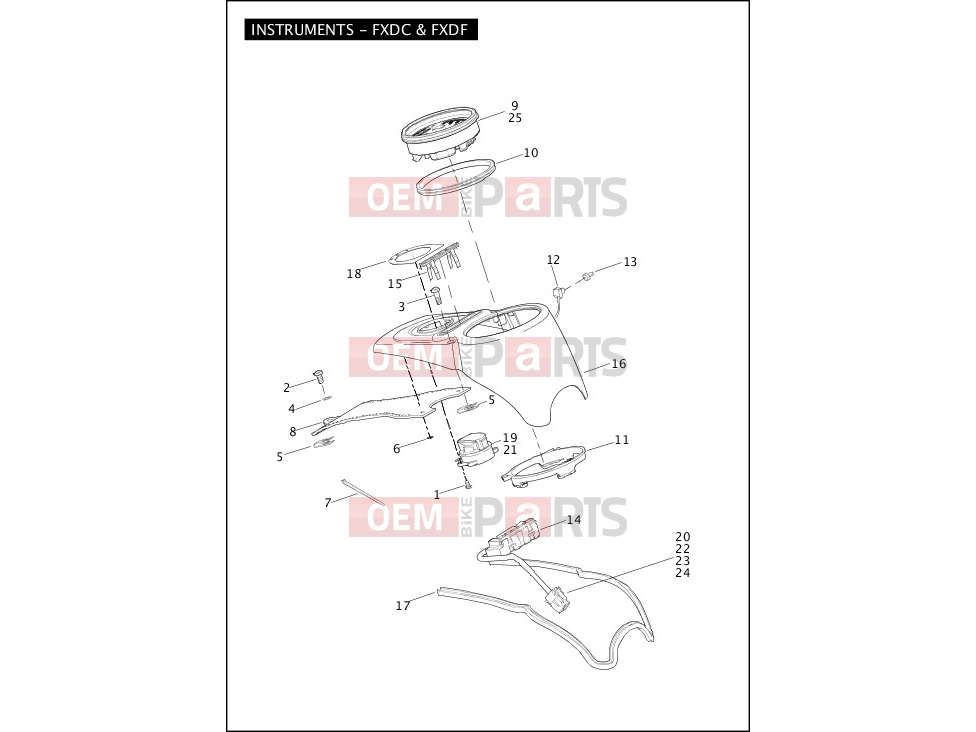 Harley-Davidson 2011 DYNA DYNA WIDE GLIDE  - FXDWG INSTRUMENTS - FXDC & FXDF