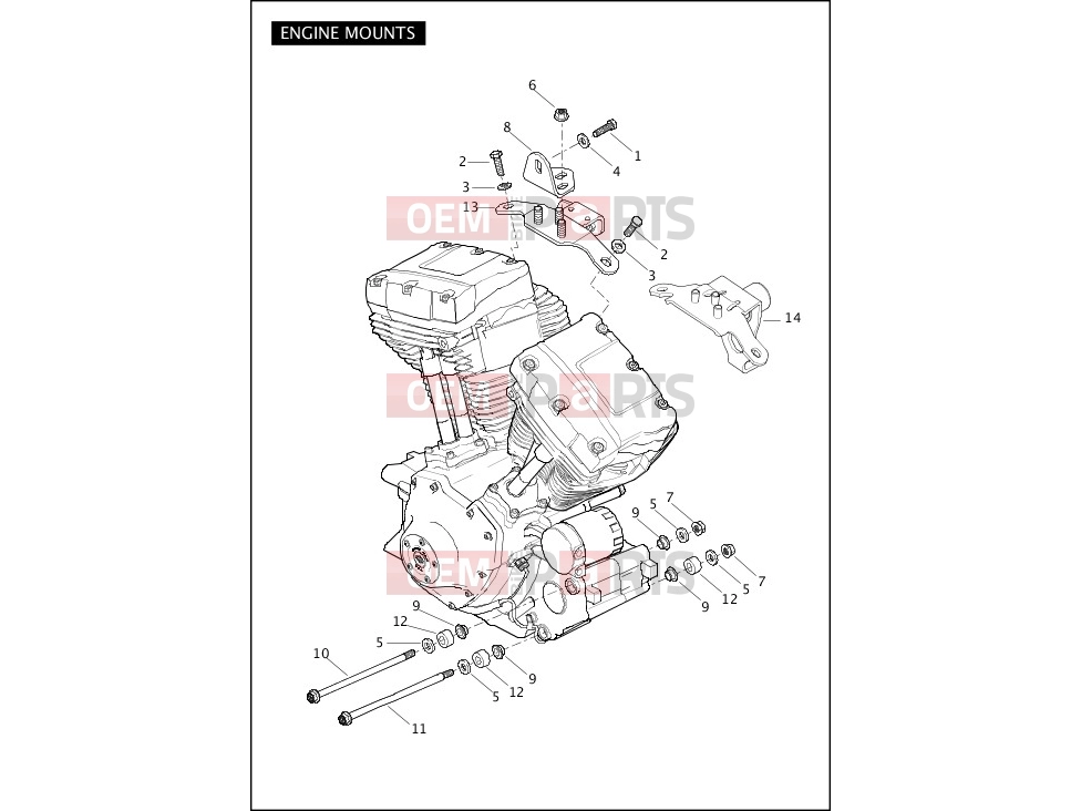 Harley-Davidson 2011 SOFTAIL BLACKLINE  - FXS ENGINE MOUNTS