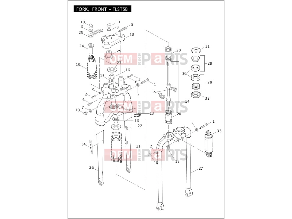 Harley-Davidson 2011 SOFTAIL SOFTAIL STANDARD  - FXST FORK, FRONT - FLSTSB