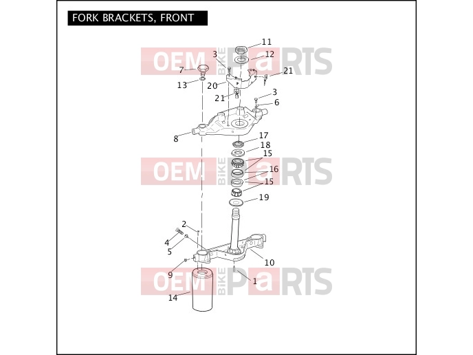 Harley-Davidson 2011 TOURING ULTRA CLASSIC  - FLHTCU FORK BRACKETS, FRONT