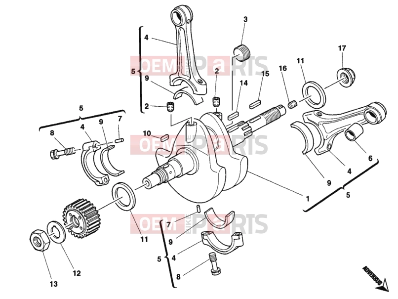 DUCATI 2000 Monster 400 CRANKSHAFT » ENGINE CASE