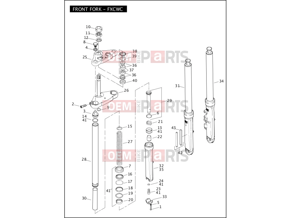 Harley-Davidson 2010 SOFTAIL FAT BOY  - FLSTF FRONT FORK - FXCWC