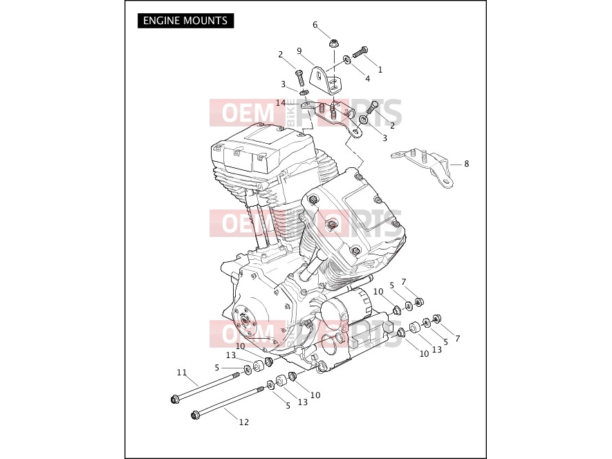 Harley-Davidson 2010 SOFTAIL FAT BOY LO  - FLSTFB ENGINE MOUNTS