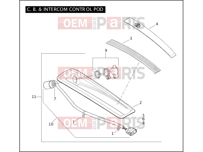 Harley-Davidson 2010 TOURING ELECTRA GLIDE STANDARD  - FLHT C.B. & INTERCOM CONTROL POD