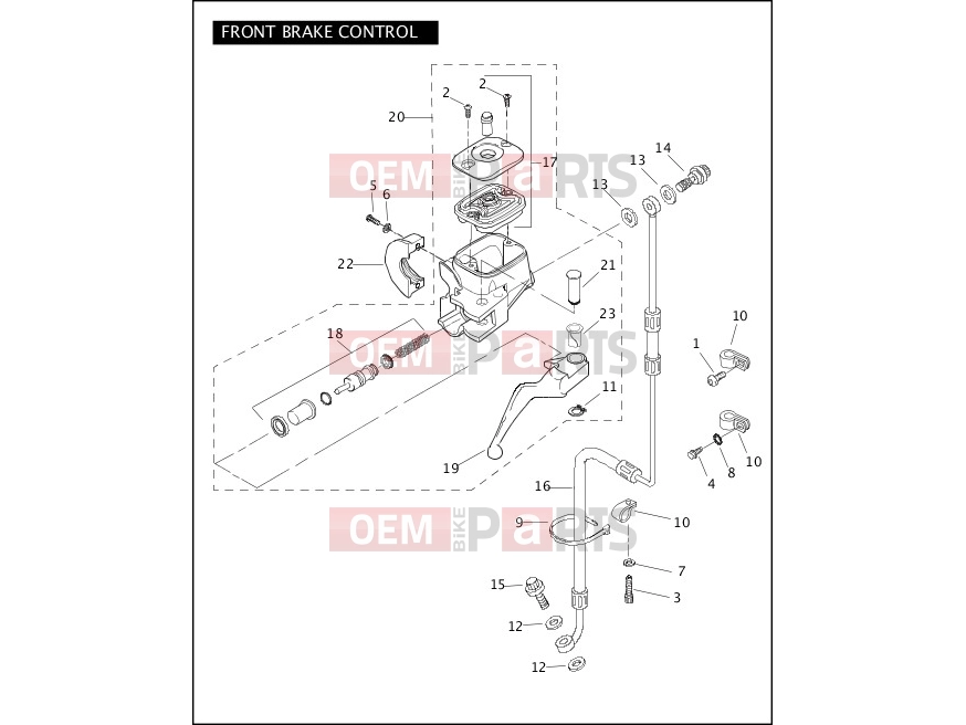 Harley-Davidson 2009 SOFTAIL NIGHT TRAIN  - FXSTB FRONT BRAKE CONTROL