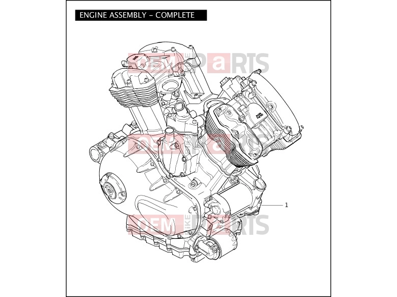 Harley-Davidson 2008 VRSC VRSCDA NIGHT ROD W/ABS  - VRSCDA ENGINE ASSEMBLY - COMPLETE