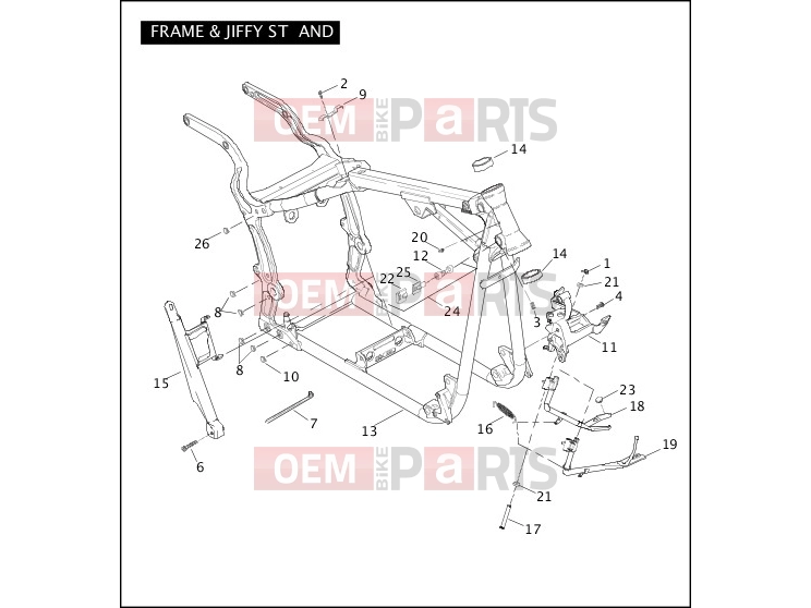 Harley-Davidson 2007 SOFTAIL NIGHT TRAIN  - FXSTB FRAME & JIFFY STAND