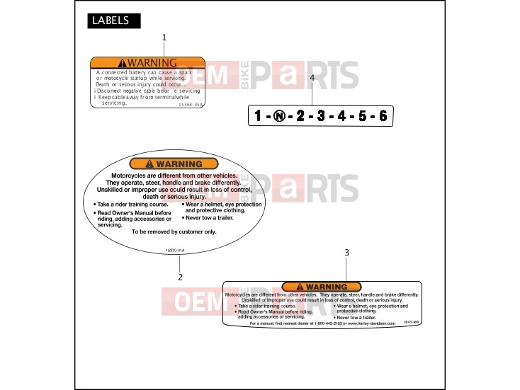 Harley-Davidson 2007 SOFTAIL NIGHT TRAIN  - FXSTB LABELS