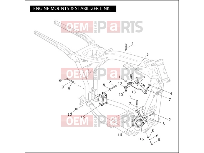 Harley-Davidson 2006 DYNA DYNA 35TH ANV SUPER GLIDE  - FXD35 ENGINE MOUNTS & STABILIZER LINK