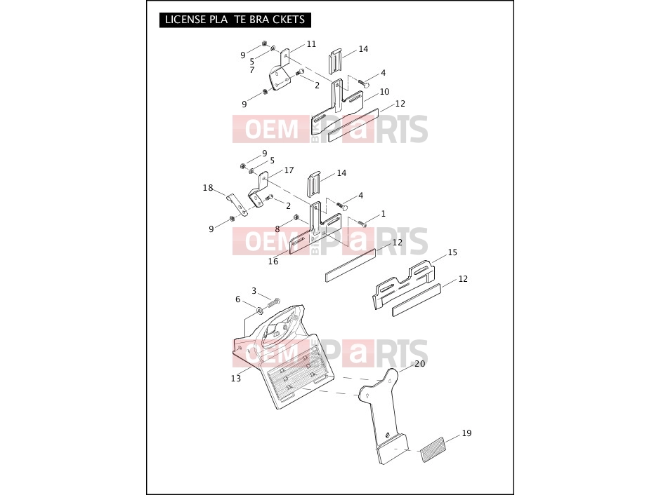 Harley-Davidson 2006 SOFTAIL SOFTAIL DEUCE  - FXSTD LICENSE PLATE BRACKETS
