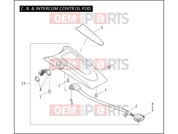 Harley-Davidson 2006 TOURING ELECTRA GLIDE STANDARD  - FLHT C.B. & INTERCOM CONTROL POD
