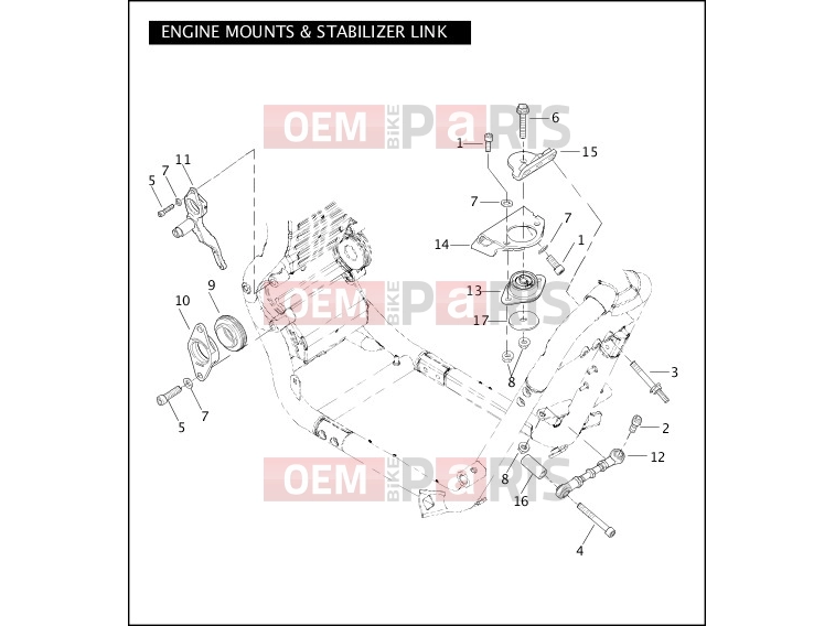 Harley-Davidson 2006 VRSC VRSCD NIGHT ROD  - VRSCD ENGINE MOUNTS & STABILIZER LINK