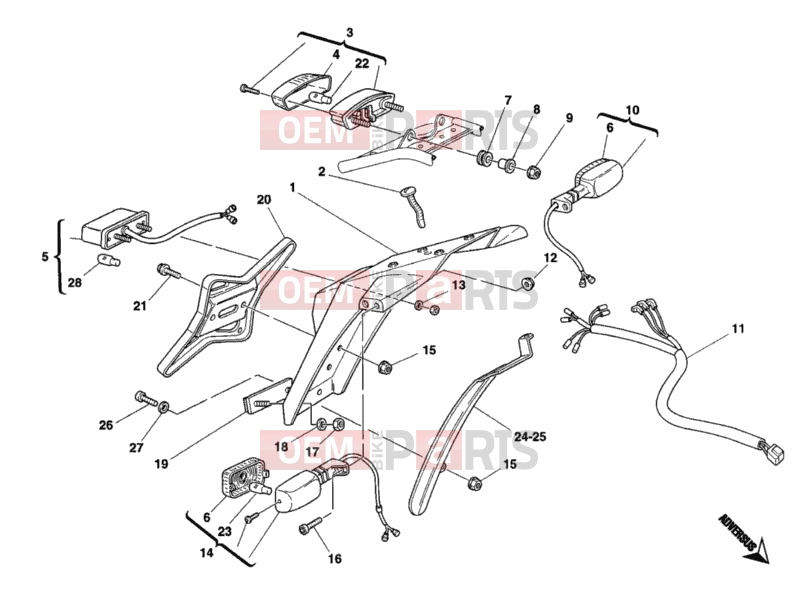 DUCATI 2000 Monster 750 TAILLIGHT » LIGHTING SYSTEM