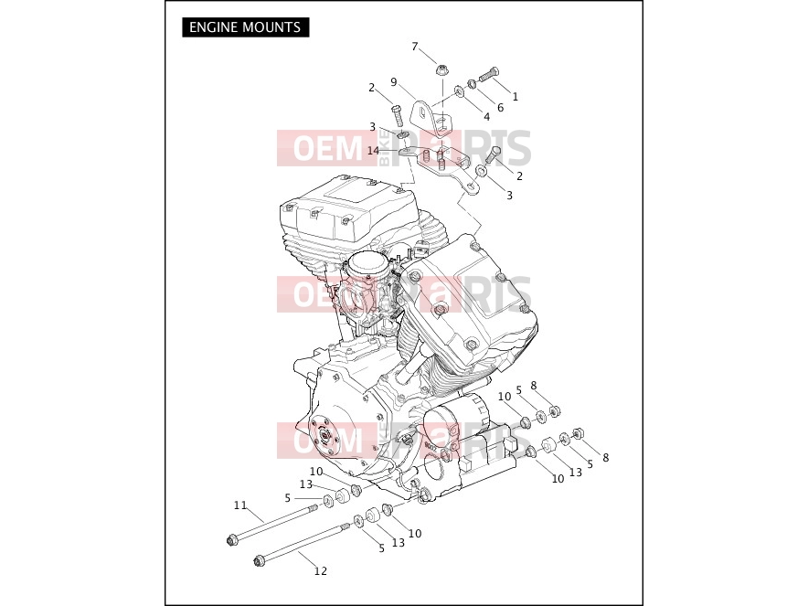 Harley-Davidson 2005 SOFTAIL SPRINGER SOFTAIL  - FXSTSI ENGINE MOUNTS