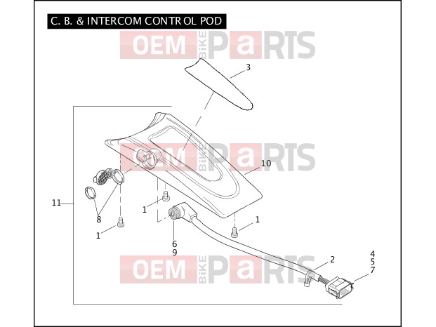 Harley-Davidson 2005 TOURING ELECTRA GLIDE STANDARD  - FLHTI C.B. & INTERCOM CONTROL POD