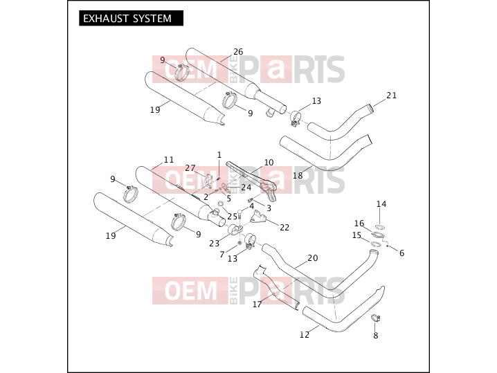 Harley-Davidson 2004 CVO/CUSTOM CVO SOFTAIL DEUCE  - FXSTDSE2 EXHAUST SYSTEM