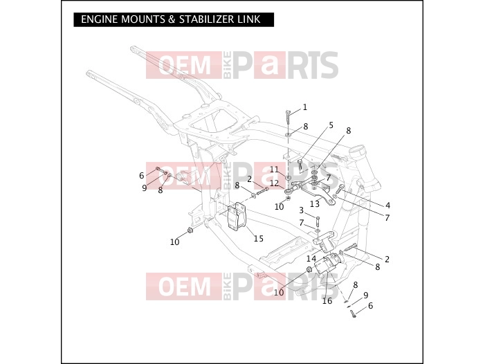 Harley-Davidson 2004 DYNA DYNA LOW RIDER  - FXDL ENGINE MOUNTS & STABILIZER LINK
