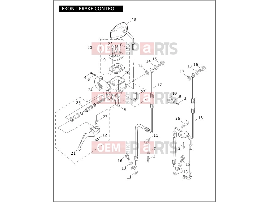 Harley-Davidson 2004 DYNA DYNA WIDE GLIDE  - FXDWGI FRONT BRAKE CONTROL