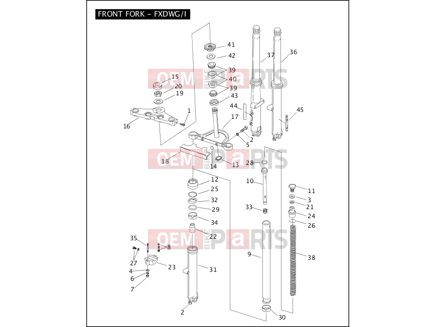 Harley-Davidson 2004 DYNA DYNA WIDE GLIDE  - FXDWGI FRONT FORK - FXDWG/I