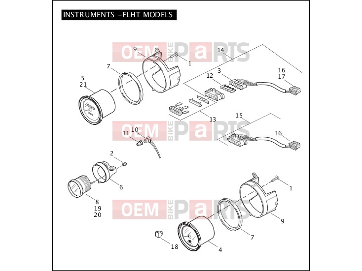 Harley-Davidson 2004 SIDECAR FLHTC SIDECAR  - SIDECAR FOR FLHTC INSTRUMENTS - FLHT MODELS