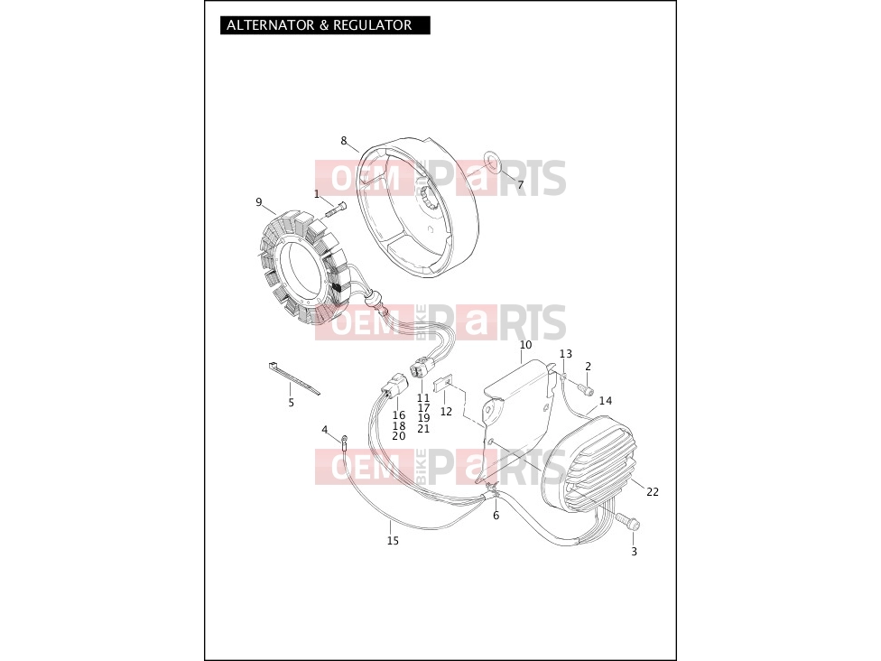 Harley-Davidson 2004 SOFTAIL NIGHT TRAIN  - FXSTB ALTERNATOR & REGULATOR