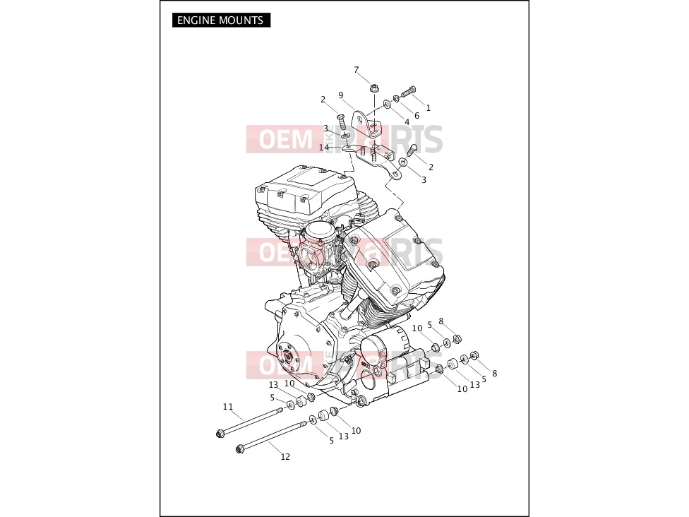 Harley-Davidson 2004 SOFTAIL SOFTAIL DEUCE  - FXSTDI ENGINE MOUNTS