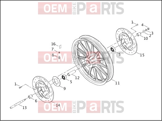 Harley-Davidson 2003 DYNA DYNA SUPER GLIDE  - FXD FRONT WHEEL - CAST