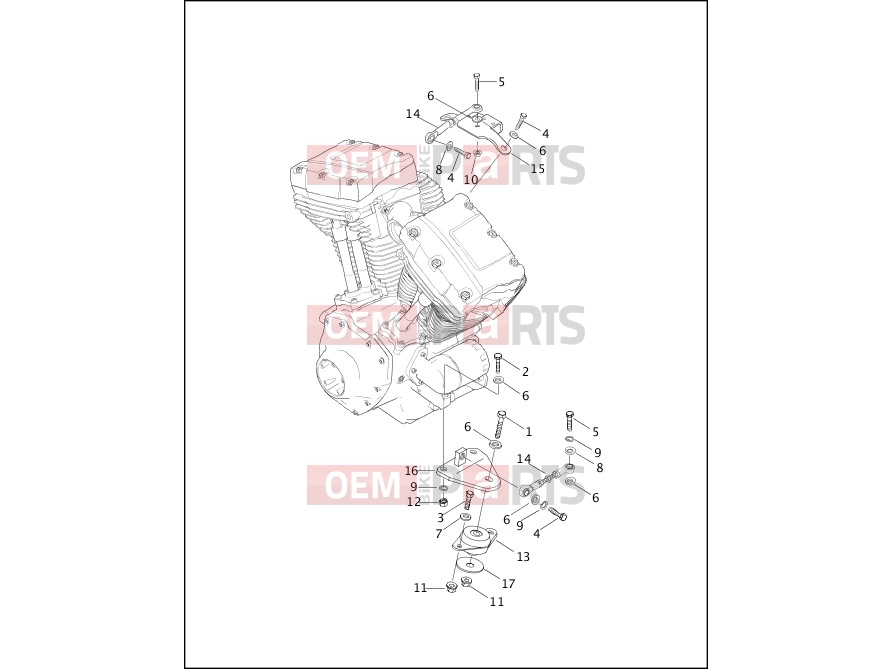 Harley-Davidson 2003 TOURING ELECTRA GLIDE CLASSIC  - FLHTC ENGINE MOUNTS & STABILIZER LINKS