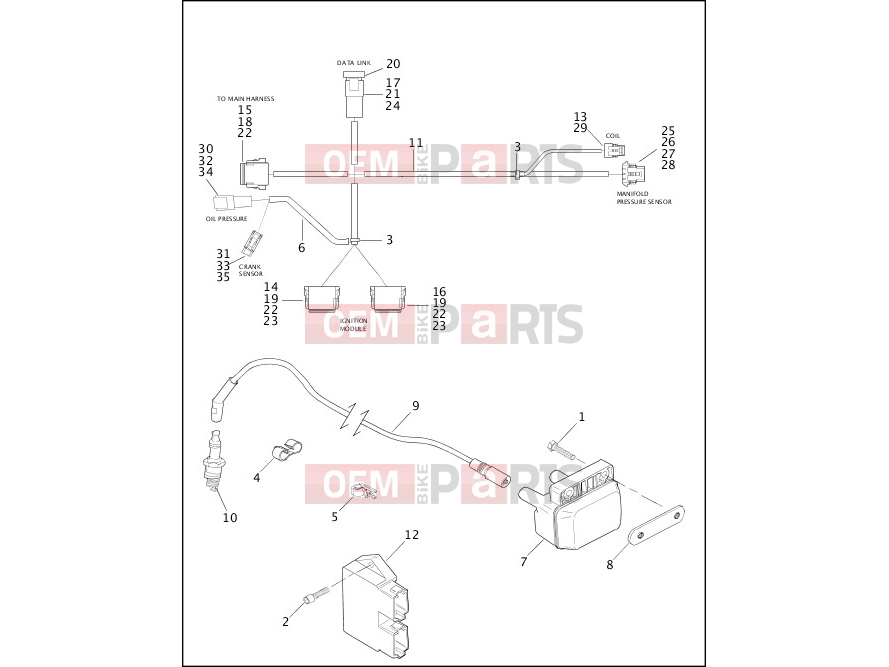 Harley-Davidson 2000 SIDECAR FLHT/I SIDECAR  - SIDECAR FOR FLHT/I IGNITION MODULE & COIL