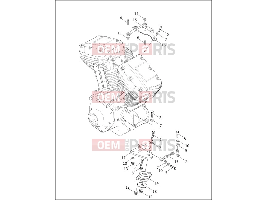 Harley-Davidson 2000 TOURING ELECTRA GLIDE STANDARD  - FLHT ENGINE MOUNTS & STABILIZER LINKS