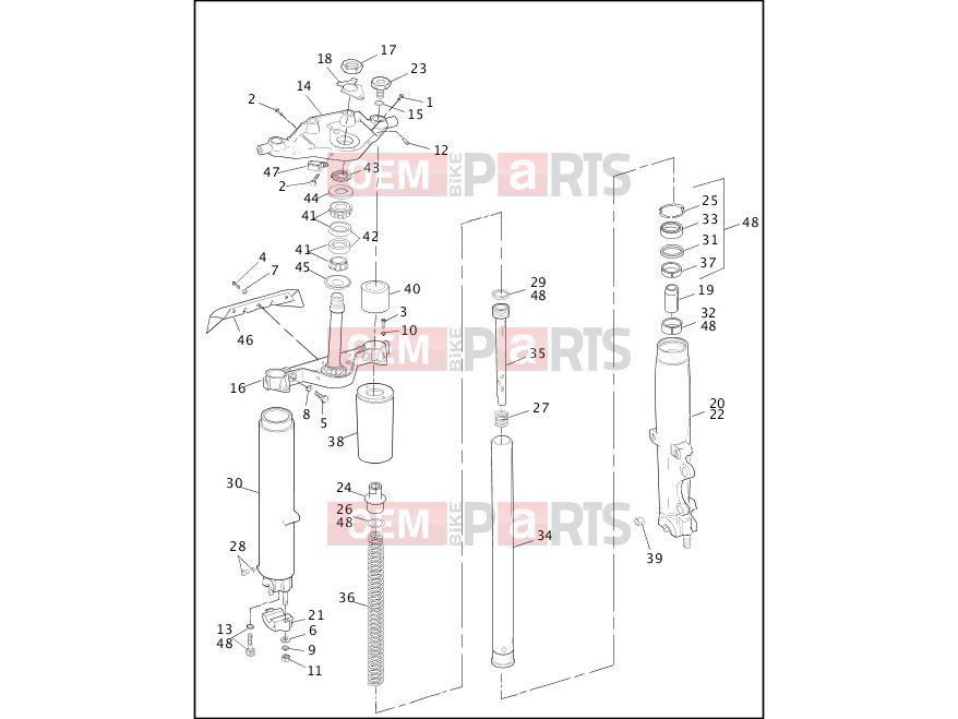 Harley-Davidson 1999 TOURING ELECTRA GLIDE STANDARD  - FLHT FRONT FORK