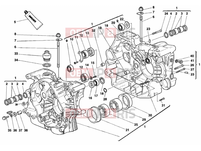 DUCATI 1999 Monster 600 Dark CRANKCASE » ENGINE CASE