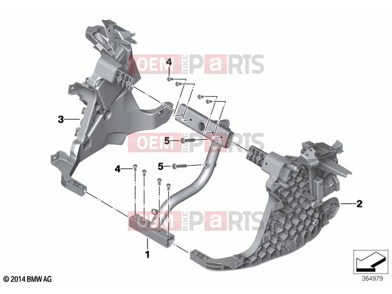 BMW Motorrad BMW 2020 C models C evolution (0C03) 46 | Front panel carrier | Front panel carrier