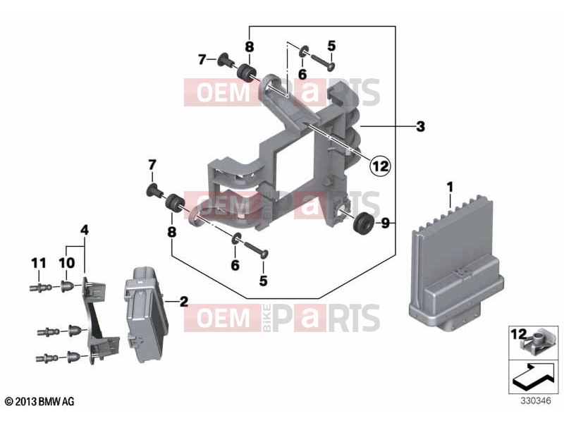 BMW Motorrad BMW 2022 K models K 1600 Bagger 22 (0F61, 0F63) 61 | Basic module | Basic module
