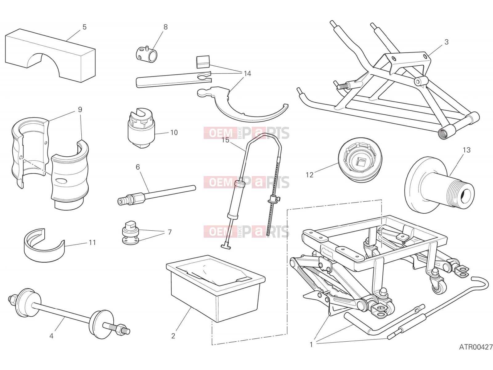 DUCATI 2024 STREETFIGHTER V2 WORKSHOP SERVICE TOOLS (FRAME)