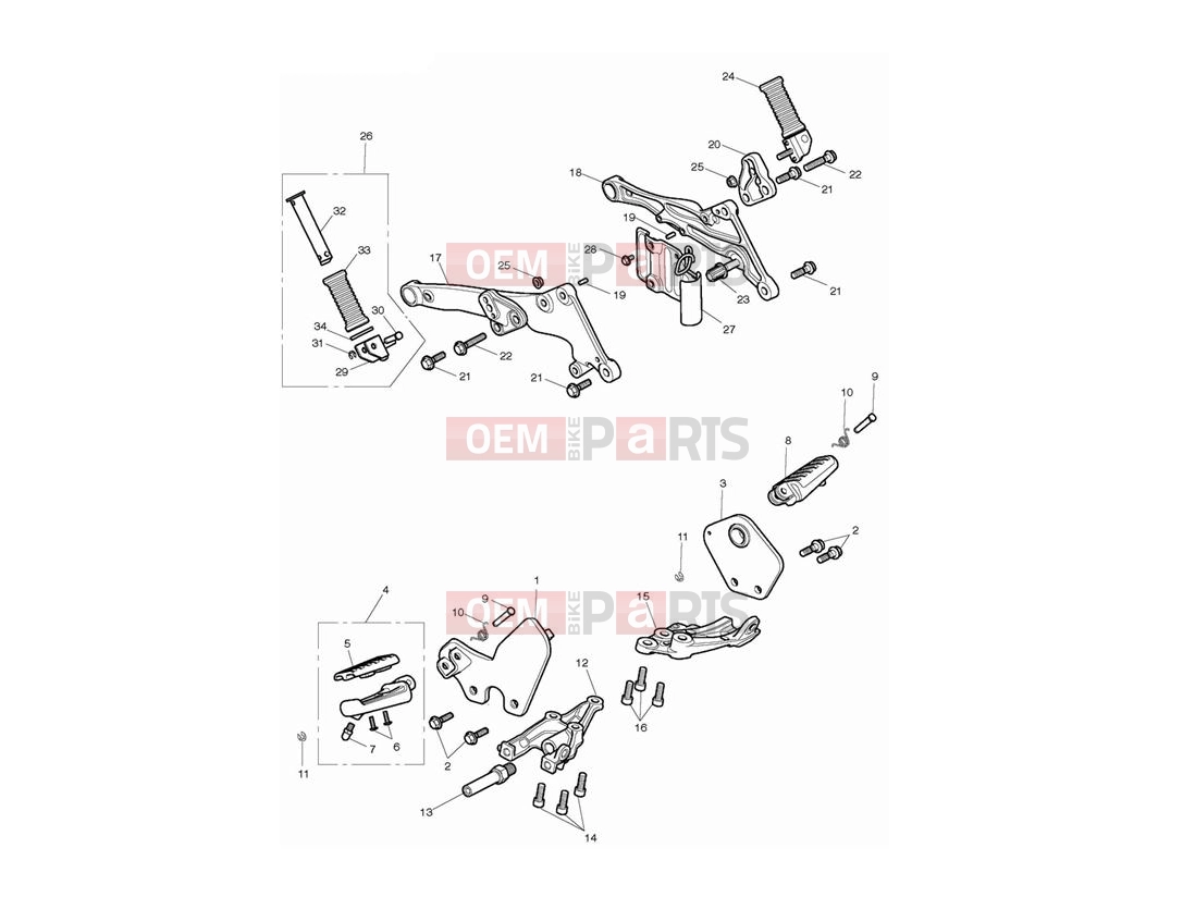 Triumph 2013 THUNDERBIRD Footrests & Mountings