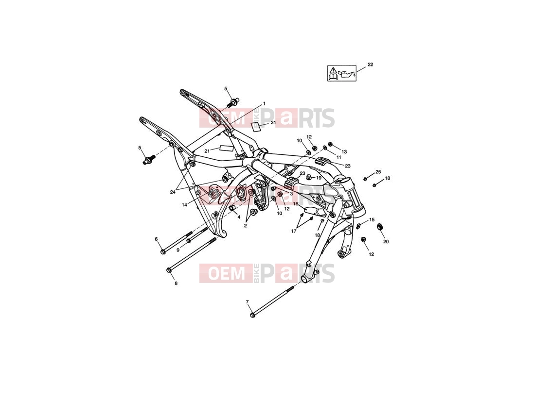 Triumph 2013 THUNDERBIRD Main Frame & Fittings