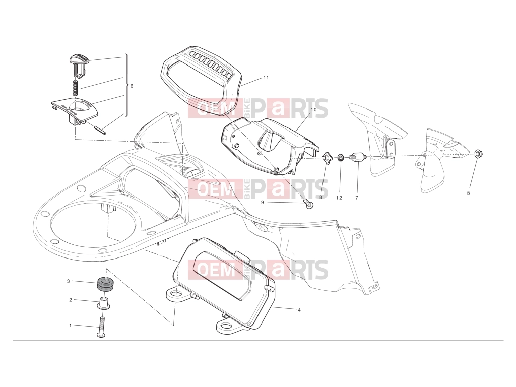 DUCATI 2012 Diavel Chromo Instrument panel