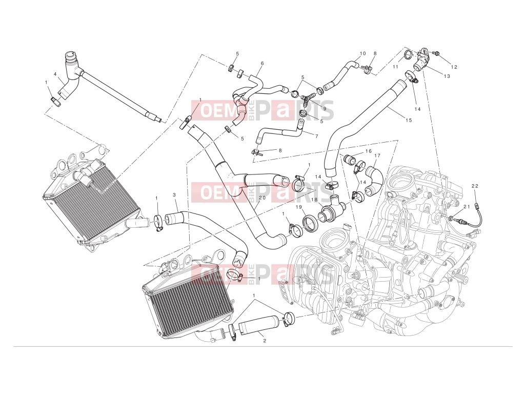 DUCATI 2012 Diavel Chromo Cooling system