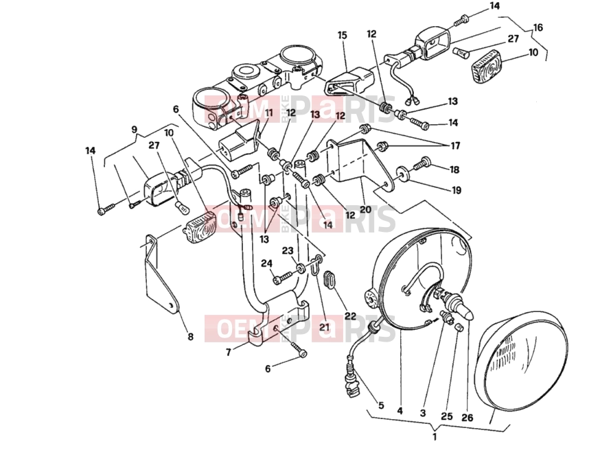 DUCATI 1998 Monster 750 HEADLIGHT » LIGHTING SYSTEM