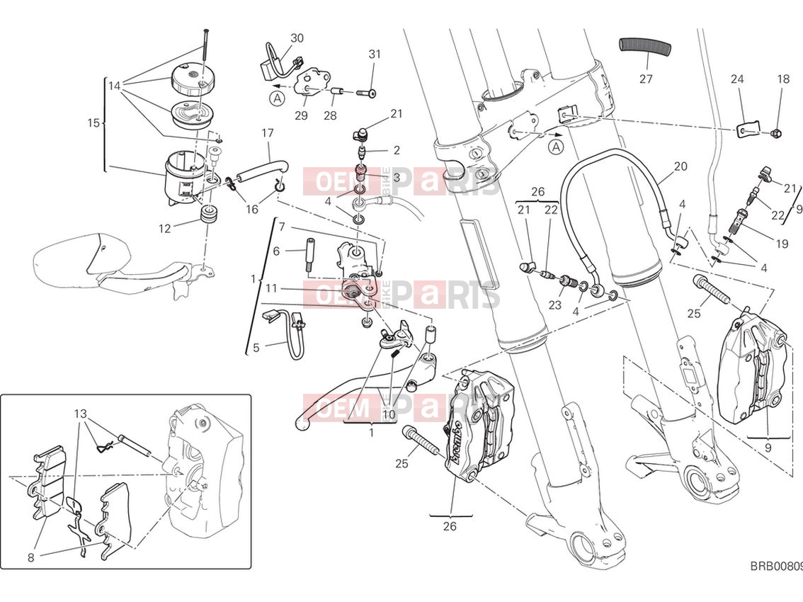DUCATI 2024 Multistrada V2 S Front brake system