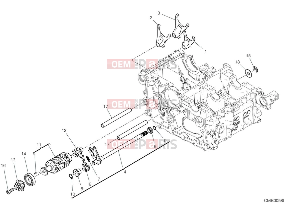 DUCATI 2024 Panigale V4 R Shift cam & fork