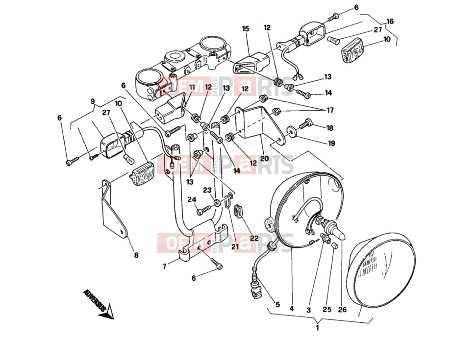 DUCATI 1998 Monster 900 HEADLIGHT » LIGHTING SYSTEM